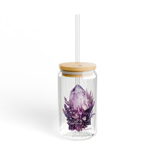 Load image into Gallery viewer, Amethyst “Clarity Begins Within” Sipper Glass