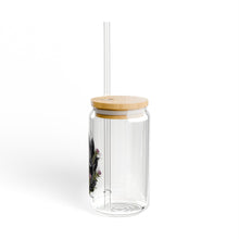 Load image into Gallery viewer, Obsidian “Grounded in Strength” Sipper Glass