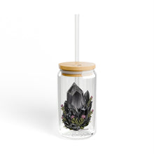 Load image into Gallery viewer, Obsidian “Grounded in Strength” Sipper Glass