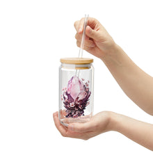 Load image into Gallery viewer, Rose Quartz “Love Starts With You” Sipper Glass