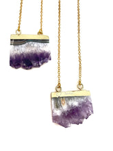 Load image into Gallery viewer, Raw Amethyst Necklace (Gold)