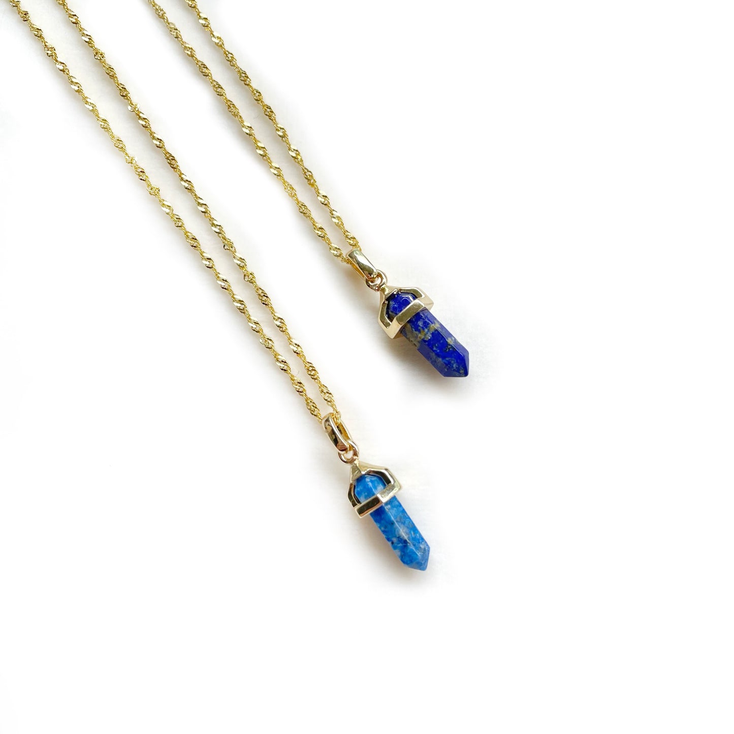 Mini Natural Gemstone Pendant Choker