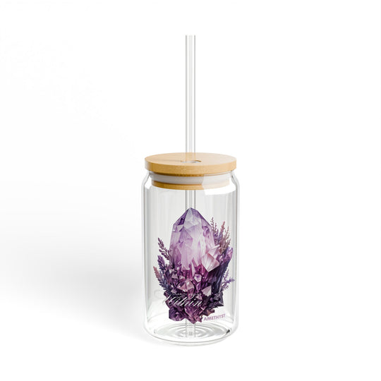 Amethyst “Clarity Begins Within” Sipper Glass
