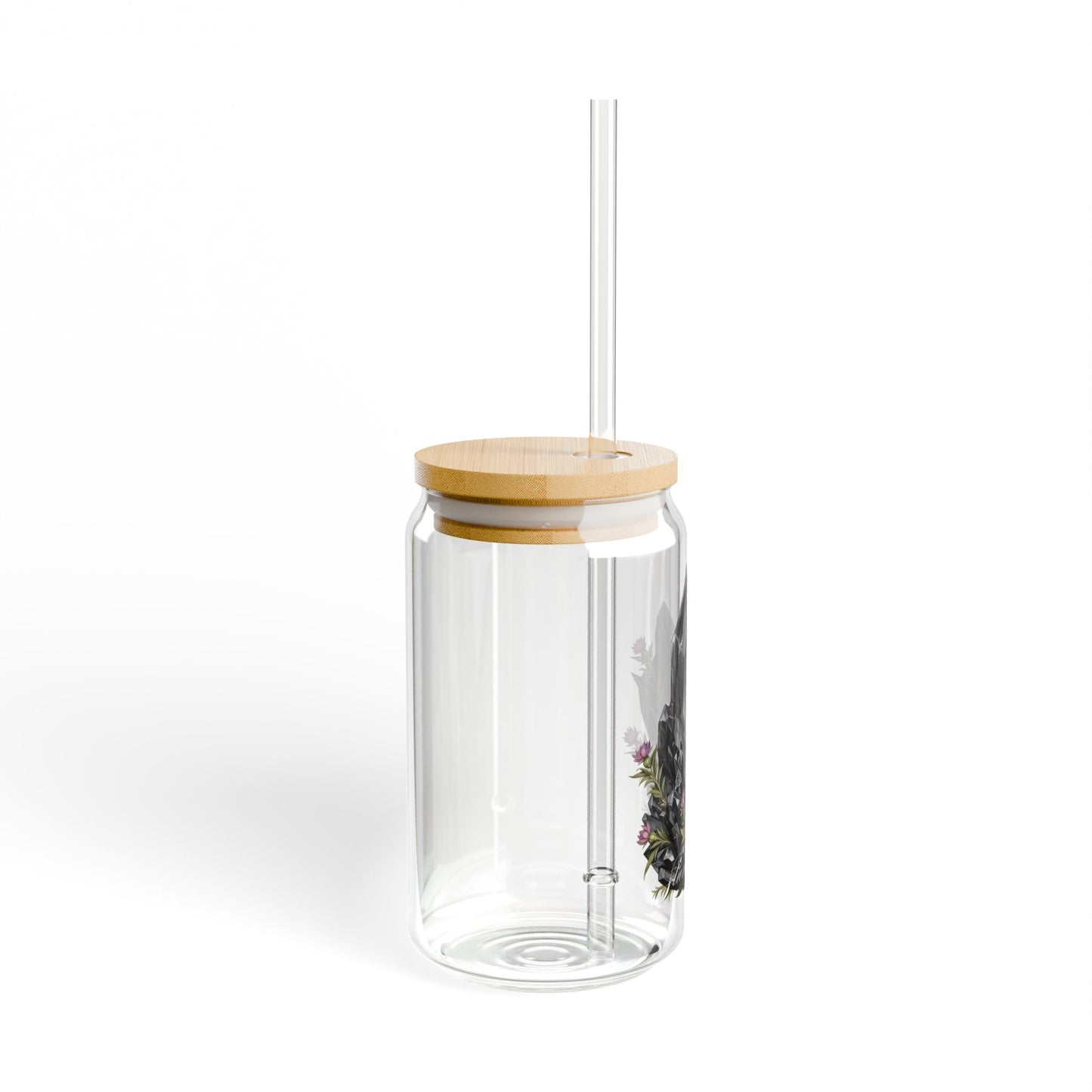 Obsidian “Grounded in Strength” Sipper Glass