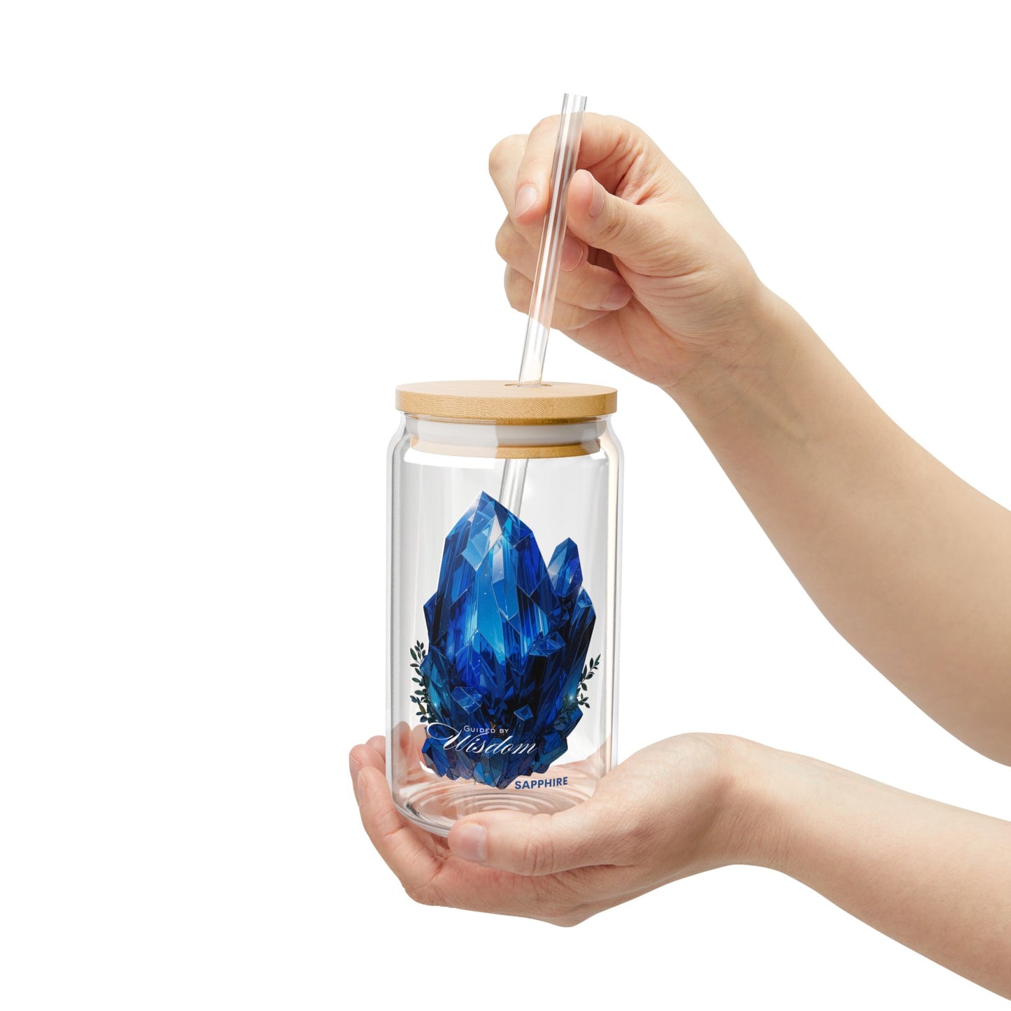 Sapphire “Guided by Wisdom” Sipper Glass