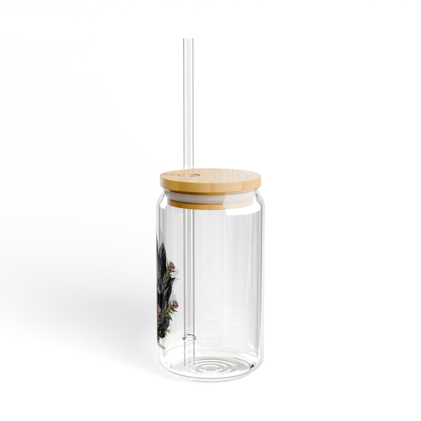 Obsidian “Grounded in Strength” Sipper Glass