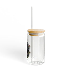 Obsidian “Grounded in Strength” Sipper Glass