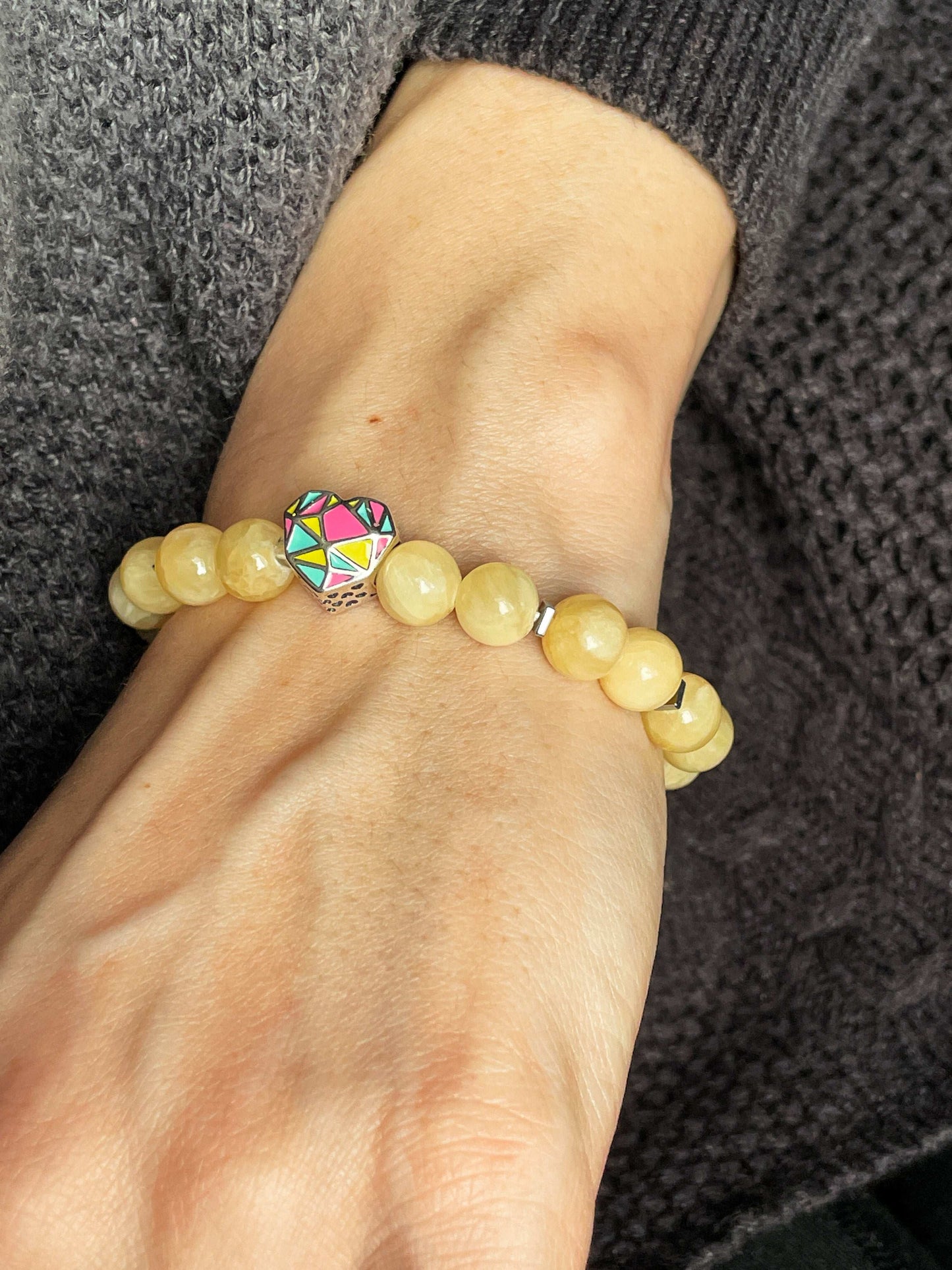 Energetic Heart - Calcite Gemstone Bracelet