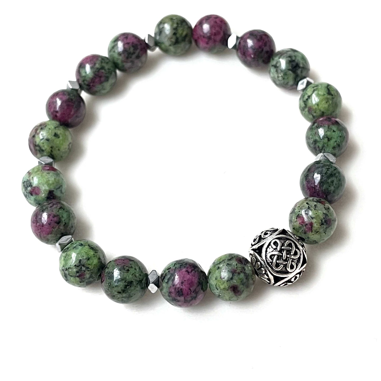 Positivity - Ruby in Zoisite Celtic Knot
