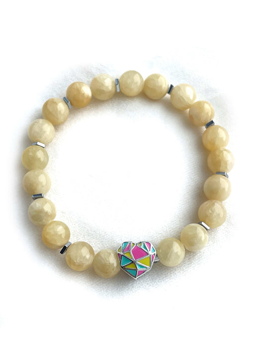 Energetic Heart - Calcite Gemstone Bracelet