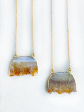 Load image into Gallery viewer, Half Circle Raw Citrine Necklace
