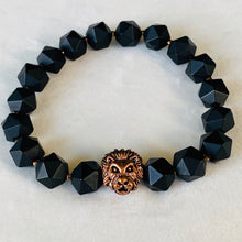 Load image into Gallery viewer, Protection - Faceted Obsidian - Bronze
